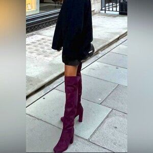 Nine West purple suede over the knee Boots Size 7 M NWOT